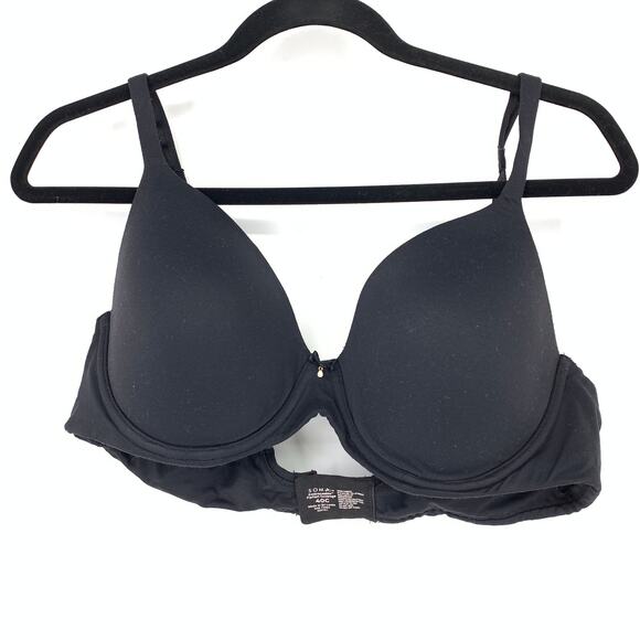 Soma Women's Size 40C Embraceable Perfect Coverage Underwired Nylon Bra Black - Picture 1 of 6